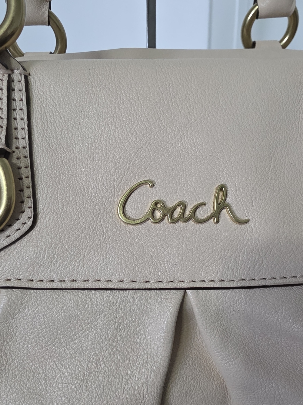 Coach Ashley Large Leather Satchel Handbag - Picture 4 of 16